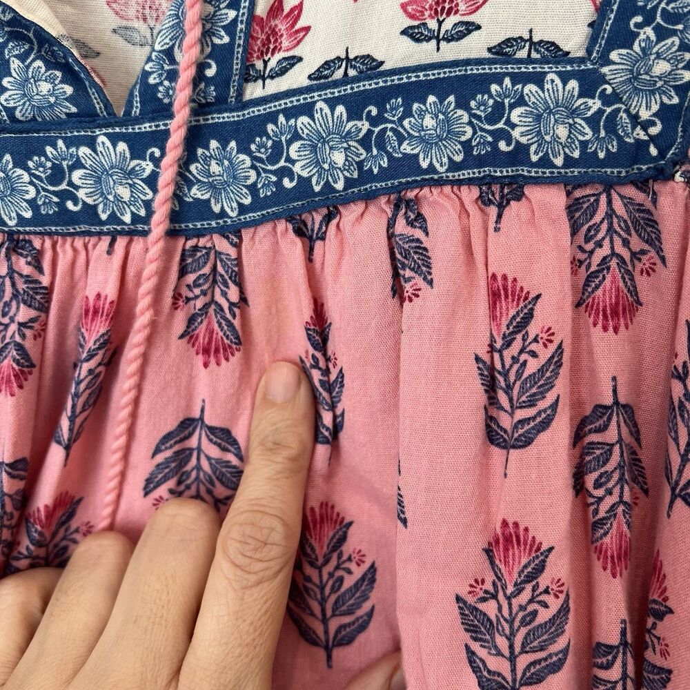 Old Navy Puff-Sleeve Printed Mini Swing Dress size XL Boho Resortwear Summer - Picture 5 of 11
